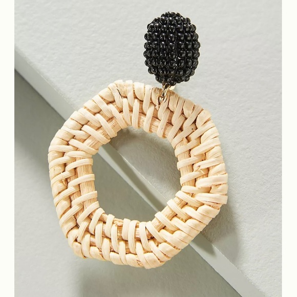NWT Jana Wicker Drop Earrings Anthropologie - Picture 5 of 6